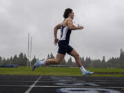Skyview High senior sprinter Teddy Beaver is working to better his 100-meters best time of 11.14 seconds he set last spring.