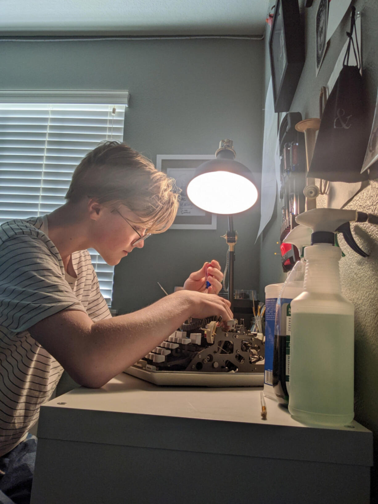 High school sophomore Benjamin Hromadka, 15, is the owner and founder of the typewriter repair and restoration business Camas Typewriter Co.