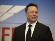 Elon Musk, founder and CEO of SpaceX, participates in a press conference at the Kennedy Space Center on May 27, 2020 in Cape Canaveral, Florida.