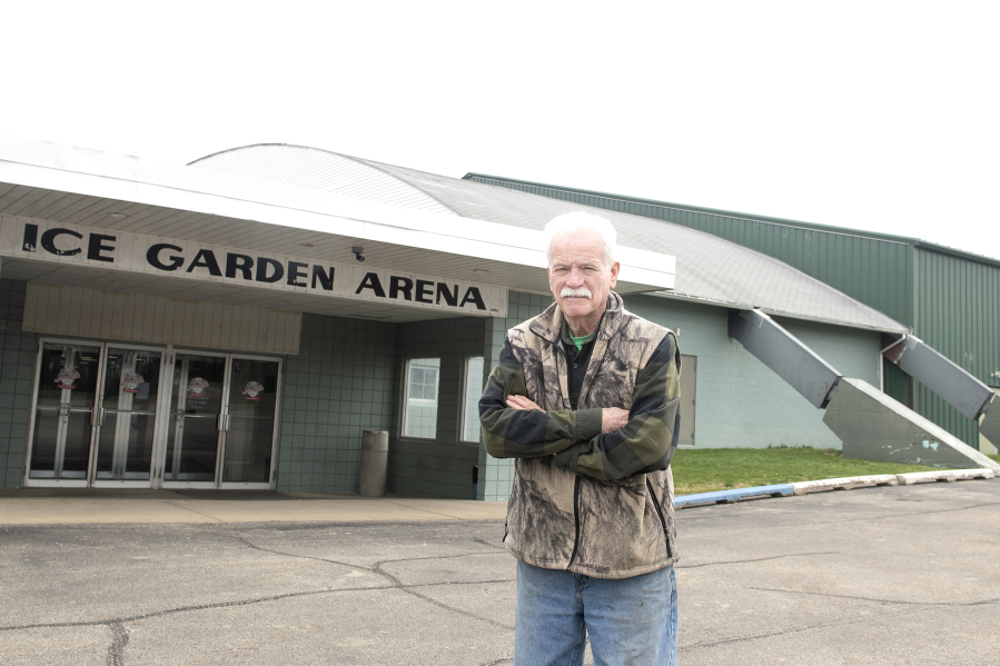 Jim Murphy, owner of the Rostraver Ice Garden, outside of the arena on April 4, 2022, in Belle Vernon, Pennsylvania.