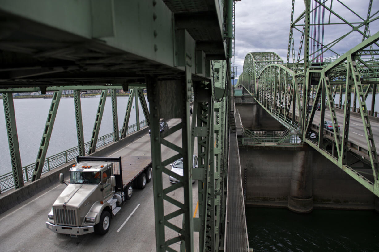 Trucks commonly use the Interstate 5 Bridge, but frequent congestion slows movement of freight.