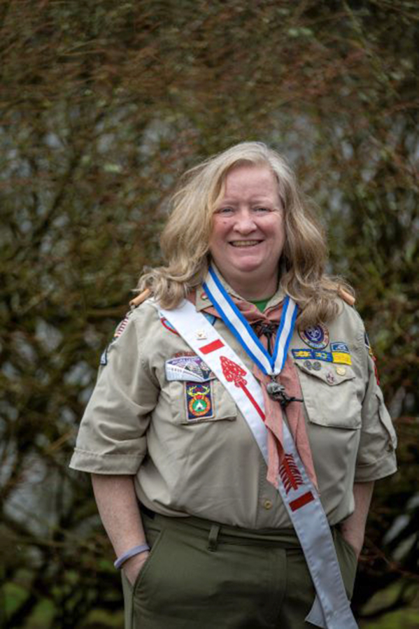 VANCOUVER HEIGHTS: On March 30, local youth mentor, Ellen Krane of the Spirit Lake District of the Cascade Pacific Council, Boy Scouts of America was presented the prestigious Silver Beaver volunteerism award at a special virtual recognition ceremony in her honor.