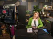 Third Congressional District Republican candidate Heidi St. John, Christian author and speaker, sits in her podcast studio where she records conversations spanning from tips on home-schooling to criticisms about sex education.