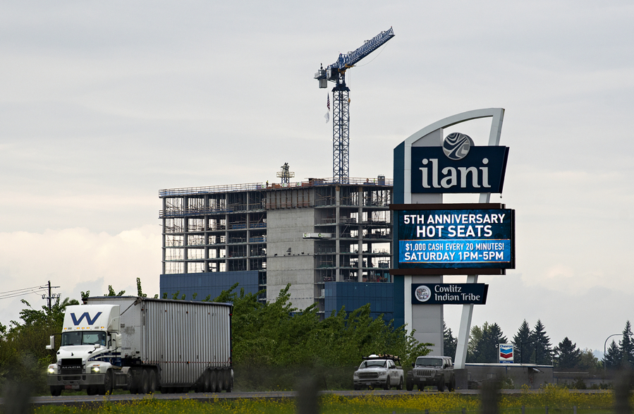 ilani Casino and Resort celebrates its fifth anniversary Monday with tours of the new 14-story hotel under construction, guest speakers, and a press conference.