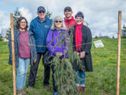 City of Vancouver Volunteer Programs and Urban Forestry added six trees to the Volunteer Grove at Centerpointe Park.