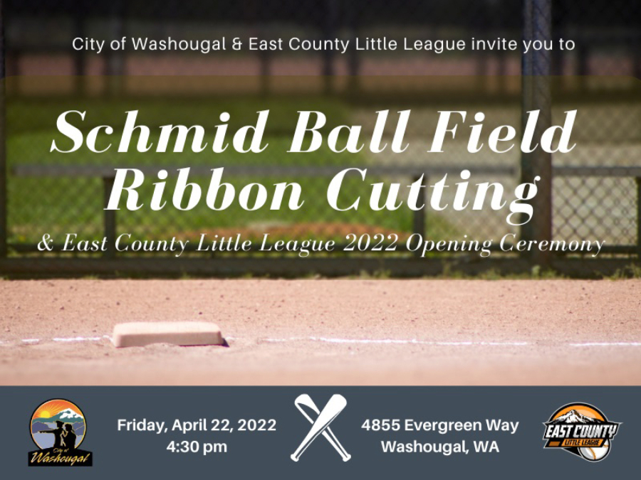 The City of Washougal is proud to announce the highly anticipated completion of the George Schmid Memorial Ballpark Project. The community enjoyed the historic occasion with a ribbon cutting ceremony held on April 22.