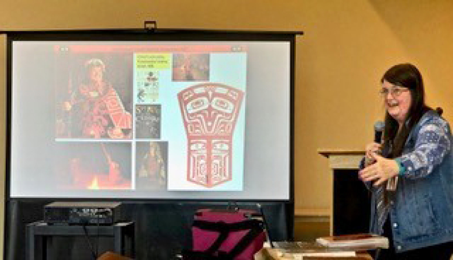 Pepper Kim recently hosted a program presentation on April 7, during the regular meeting of the Daughters of the Pioneers of Washington, Chapter 19, at the Battle Ground Community Center.