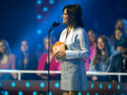 Martina McBride presents the award for female video of the year at the CMT Music Awards on Monday, April 11, 2022, at the Municipal Auditorium in Nashville, Tenn.
