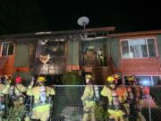 No one was injured in a two-alarm fire at a Woodland apartment complex on Tuesday night.