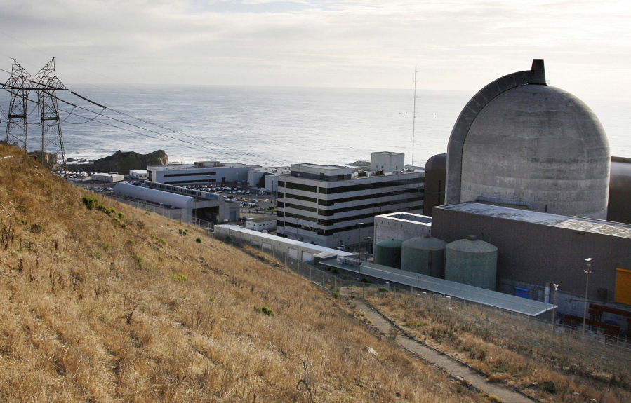 This 2008 photo shows one of the nuclear reactors of Pacific Gas & Electric's Diablo Canyon Power Plant in Avila Beach, Calif.