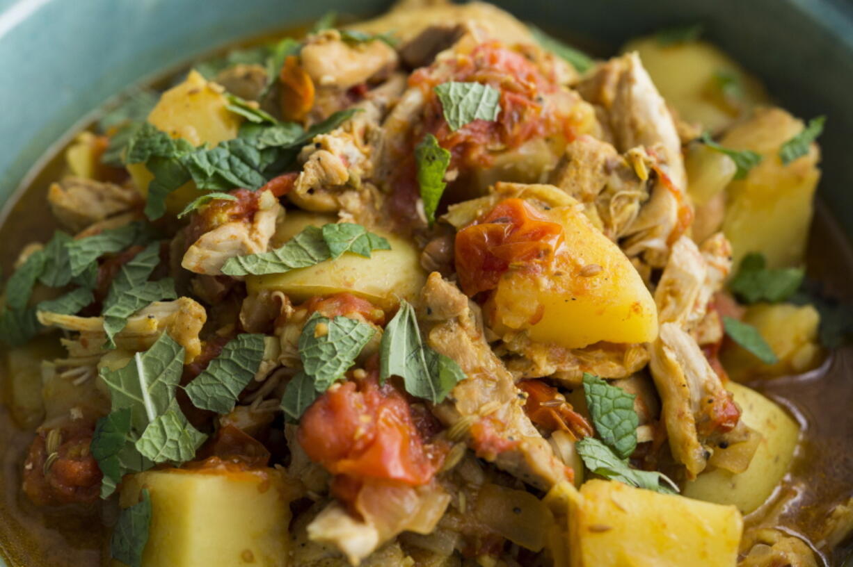 This image released by Milk Street shows a recipe for Cape Malay Chicken Curry.