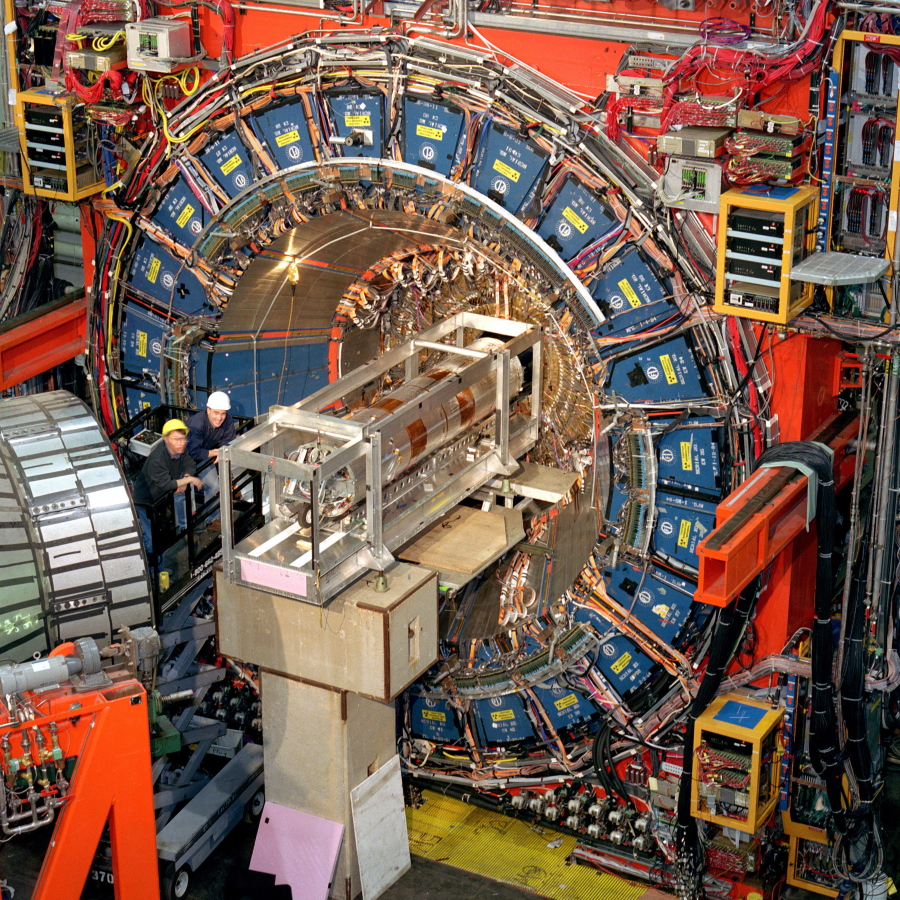 The Fermi National Accelerator Laboratory's Collider Detector is outside Batavia, Ill. In results released on Thursday, scientists at the lab calculated that the W boson, a fundamental particle of physics, weighs a bit more than their theoretical rulebook for the universe tells them it should.