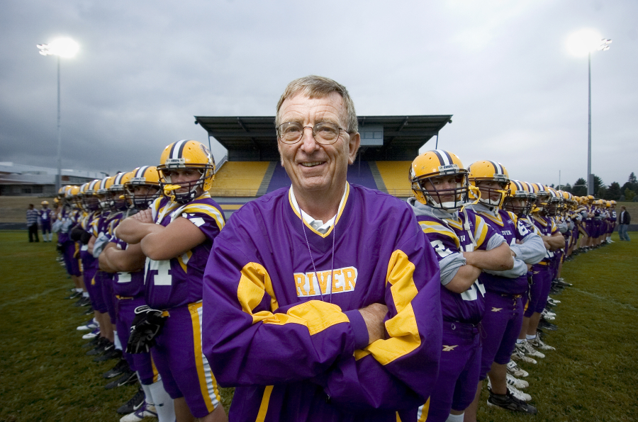 Columbia River High School is naming its field John O'Rourke Field at Columbia River High School in honor of the late coach, shown here in 2007. O'Rourke retired from teaching in 2007 and from coaching in 2015. He died in November at age 76.