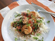 Shrimp Rougaille is spicy with chiles and fragrant with ginger.