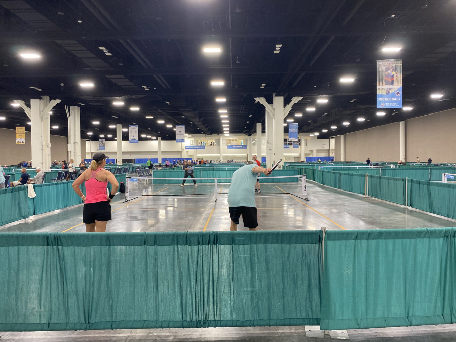 About 1,500 pickleball players, all 50 years old and older, are competing this week in a national senior championship tournament in Fort Lauderdale.