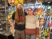 Cooper Bates and Abbey Cockreham own and run Double Jump Video Games, a video game, movie and toy store.