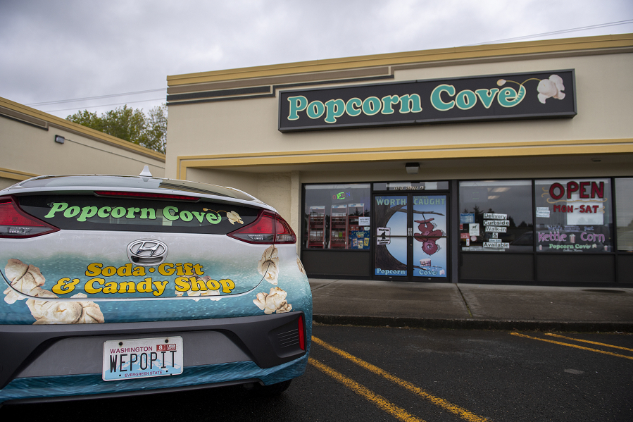 In addition to candy and snacks, Popcorn Cove specializes in unusual popcorn flavors, some suggested by customers.