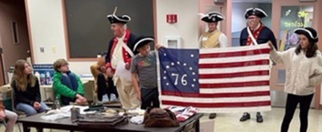 Fifth-graders at Lincoln Elementary School in Vancouver recently got a first-hand look at what daily life was like on a farm in Colonial America.