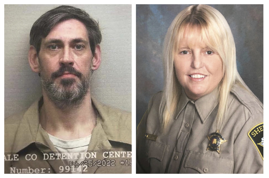 This combination of photos provided by the U.S. Marshals Service and Lauderdale County Sheriff's Office in April 2022 shows Casey Cole White, left, and Assistant Director of Corrections Vicky White. On Saturday, April 30, 2022, the Lauderdale County Sheriff's Office said that Vicky White disappeared while escorting inmate Casey Cole White, being held on capital murder charges, in Florence, Ala.. The inmate is also missing. (U.S.