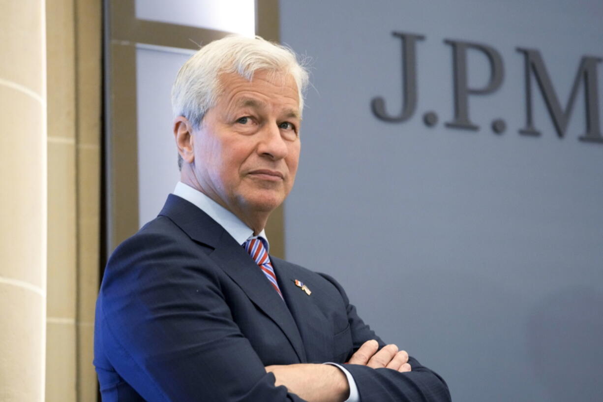 FILE - JPMorgan Chase CEO Jamie Dimon attends the inauguration the new French headquarters of the bank in Paris on June 29, 2021. At $84.4 million, Dimon was the fifth highest-paid CEO for 2021, as calculated by The Associated Press and Equilar, an executive data firm.