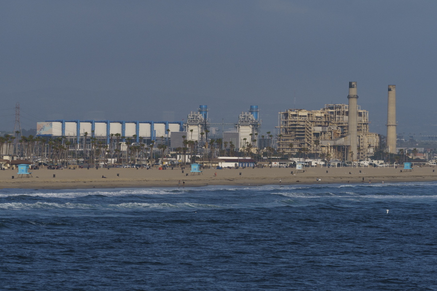 This May 2, 2022, photo shows the AES Huntington Beach Energy Center in Huntington Beach, Calif. The AES facility, the proposed site of the Poseidon Huntington Beach Seawater Desalination Plant will face a critical vote by the California Coastal Commission (CCC) on Thursday, May 12. The highly contested project has been debated for more than two decades.