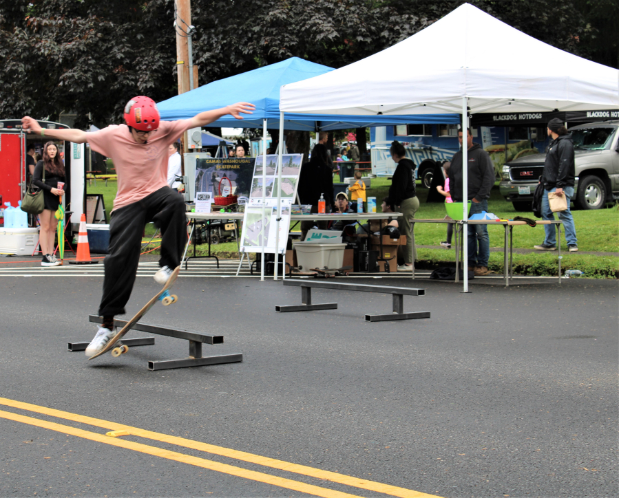 Brody Paulson, 14, skates during the Camtown Youth Festival in Camas' Crown Park on June 4.