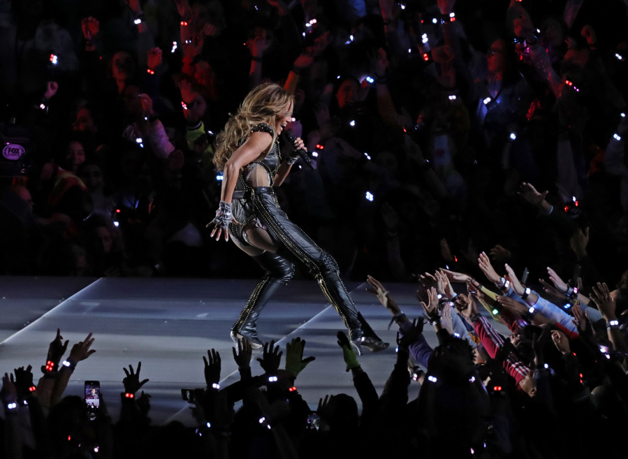 Jennifer Lopez performs during the Pepsi Super Bowl LIV Halftime Show at Hard Rock Stadium in Miami Gardens, Fla., on Feb. 2, 2020.