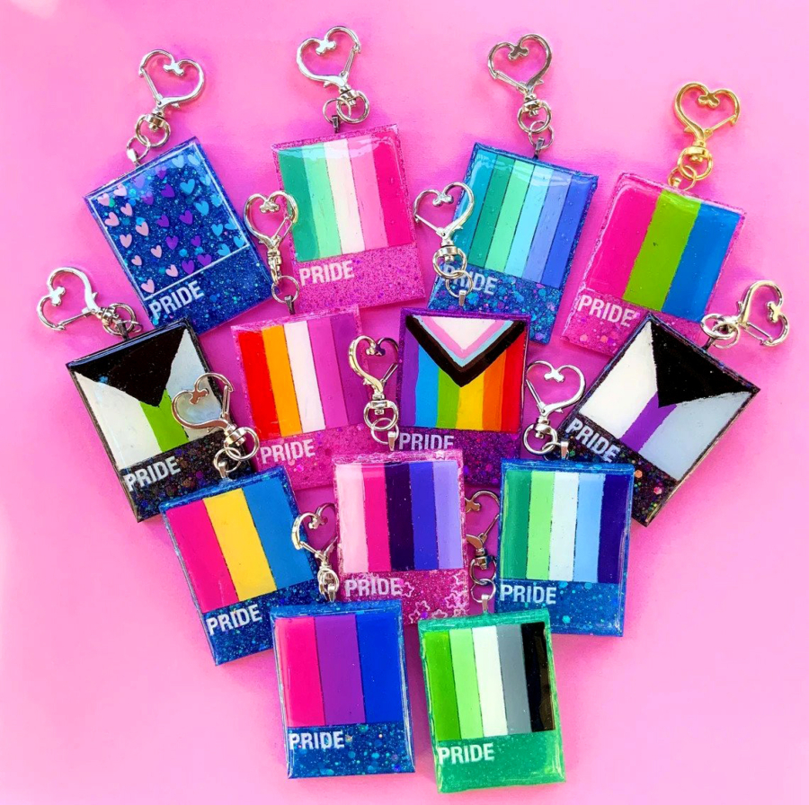 Minichelle Designs is an online Etsy business that features Pride-themed accessories for a wide variety of identities in the LGBTQ+ community.
