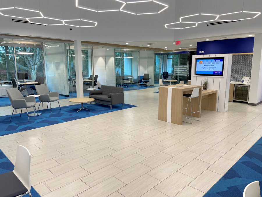 U.S. Bank recently completed an extensive remodeling project at its Andresen branch at 7003 N.E. 40th St. in Vancouver. The new approach replaces teller lines with space for one-on-one conversations between bankers and customers. (Photo contributed by U.S.