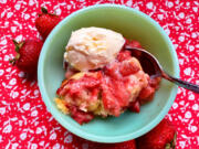 This cobbler didn't turn out as I planned, but with a scoop of ice cream, everything is better.