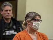 Lani Kraabell exits the courtroom after pleading guilty to second-degree manslaughter Friday afternoon at the Clark County Courthouse, in connection with sheriff's Sgt. Jeremy Brown's shooting.