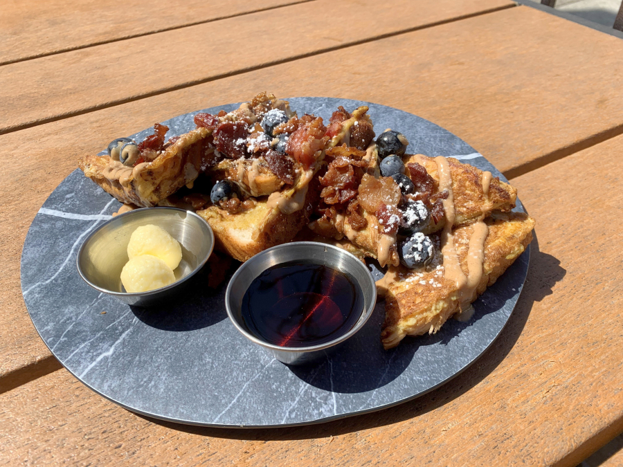 Uptown Barrel Room's brunch offerings include Loaded French Toast.