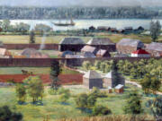 A painting showing of Fort Vancouver around 1845 by Richard Schlect shows a pair of buildings north of the fort, just north of where Fifth Street is today, that were built to educate Indigenous and M?tis (Indigenous and European) children.