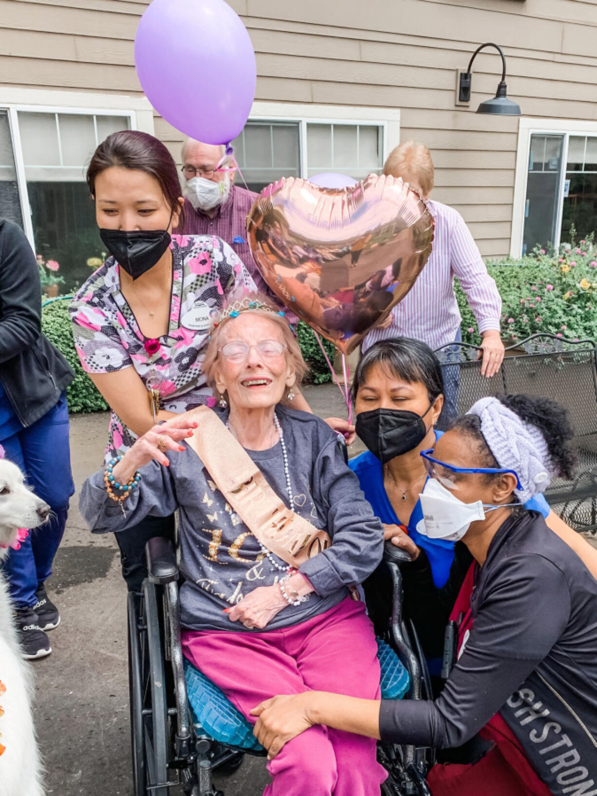 Frieda Moisant, a resident of The Hampton and Ashley Inn in Vancouver, celebrated her 105th birthday alongside family, friends, caregivers.