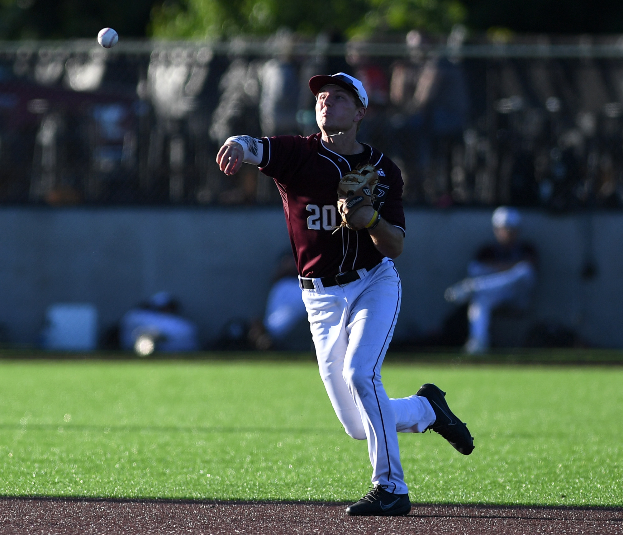 Raptors shortstop Mikey Kane throws the ball Tuesday, June 28, 2022, during a game between the Ridgefield Raptors and the Portland Pickles at the Ridgefield Outdoor Recreation Complex.