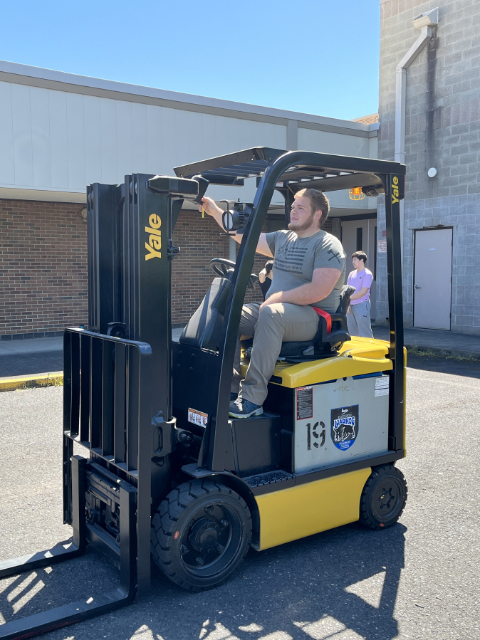 10 students successfully completed their forklift training and earned their certification. They were from Columbia River, Skyview, Fort Vancouver and Hudson's Bay high schools.