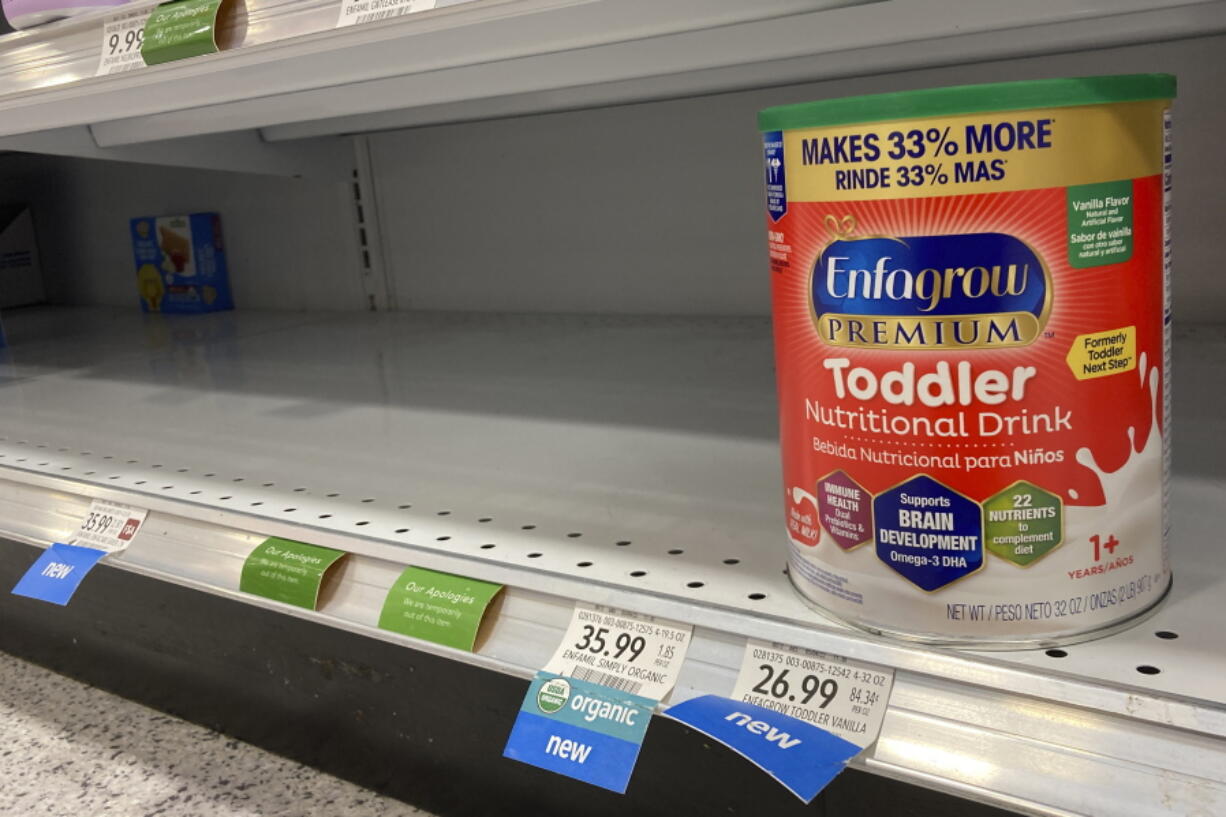 A can of Toddler Nutritional Drink is shown on a shelf in a grocery store, Friday, June 17, 2022, in Surfside, Fla.