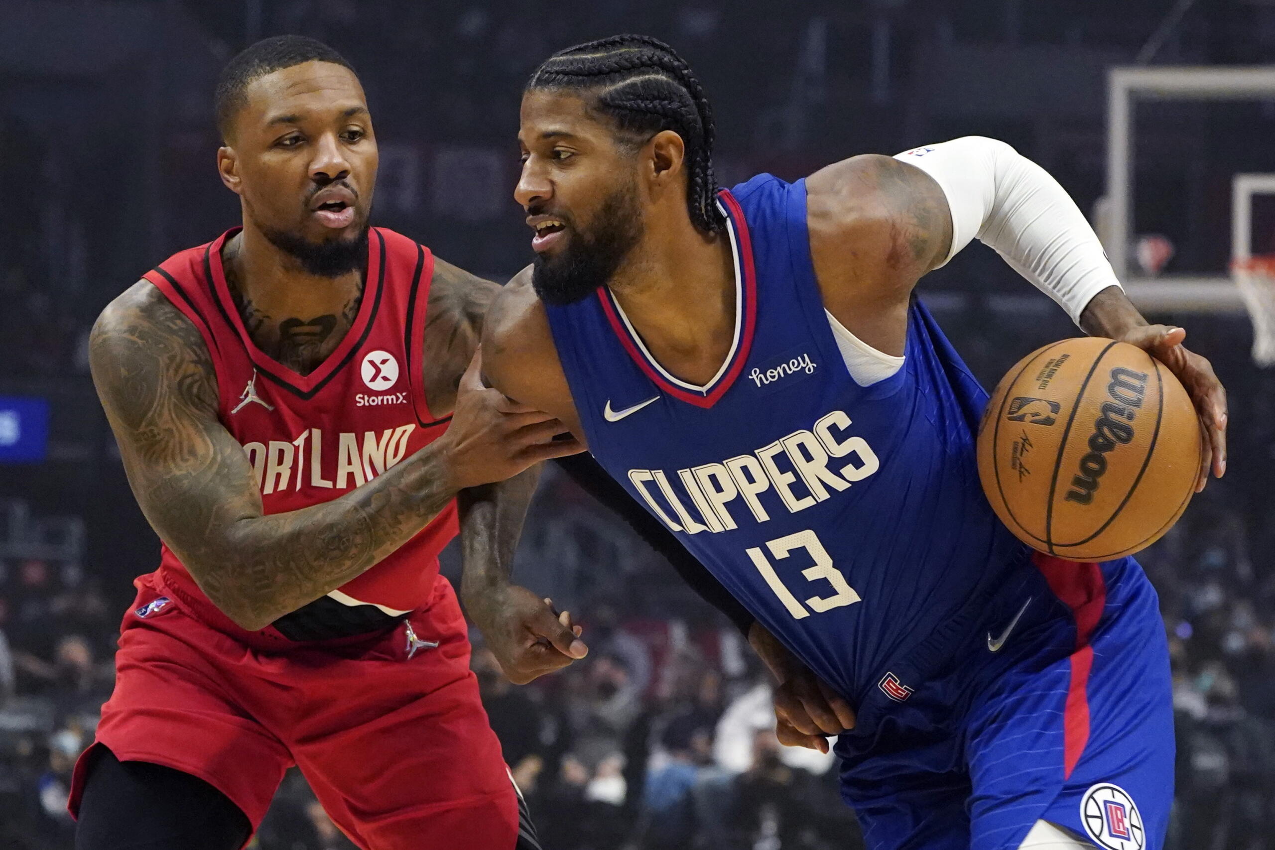 Climate Pledge Arena in Seattle will host the Portland Trail Blazers and Los Angeles Clippers in an NBA preseason game on Oct. 3, the teams announced Wednesday, June 29, 2022.