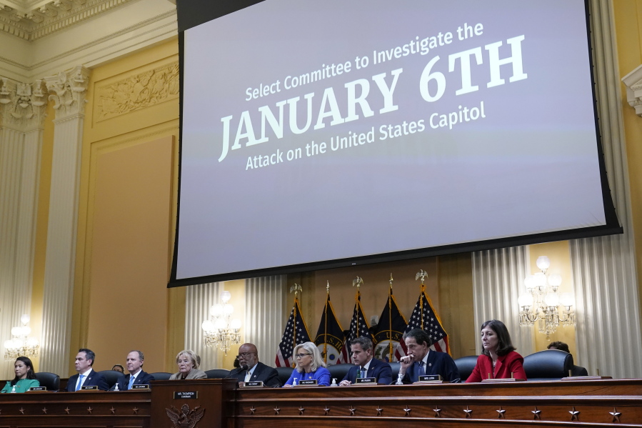 The House select committee investigating the Jan. 6 attack on the U.S. Capitol holds its first public hearing to reveal the findings of a year-long investigation, on Capitol Hill in Washington, Thursday, June 9, 2022.