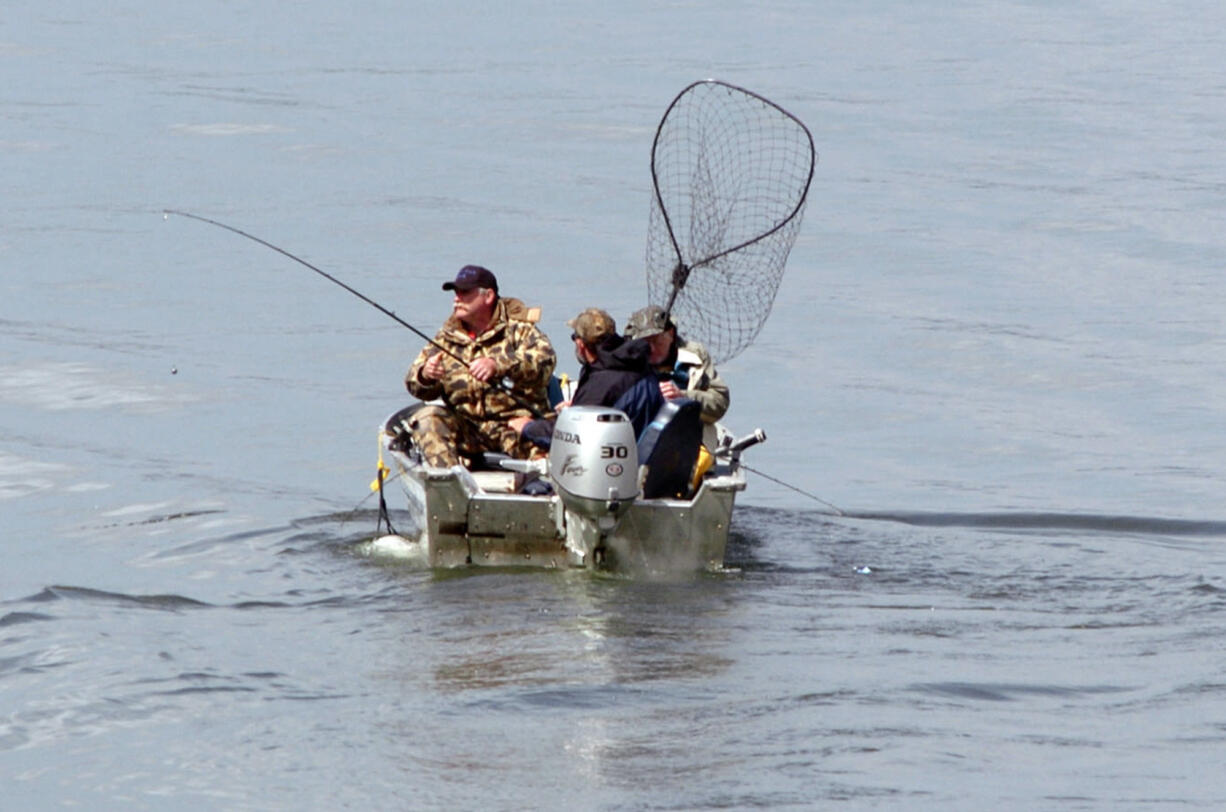 Salmon fishermen on the Columbia River.