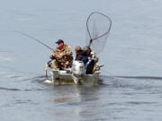 Salmon fishermen on the Columbia River.
