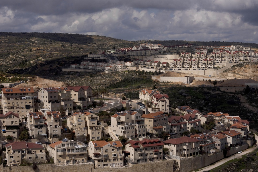 FILE - A general view shows the West Bank Jewish Jewish settlement of Efrat, Thursday, March 10, 2022. Israel's coalition is gearing up for a major test of its viability with an expected vote on the legal status of Jewish settlers in the West Bank that could break apart the fragile union if the motion falls.