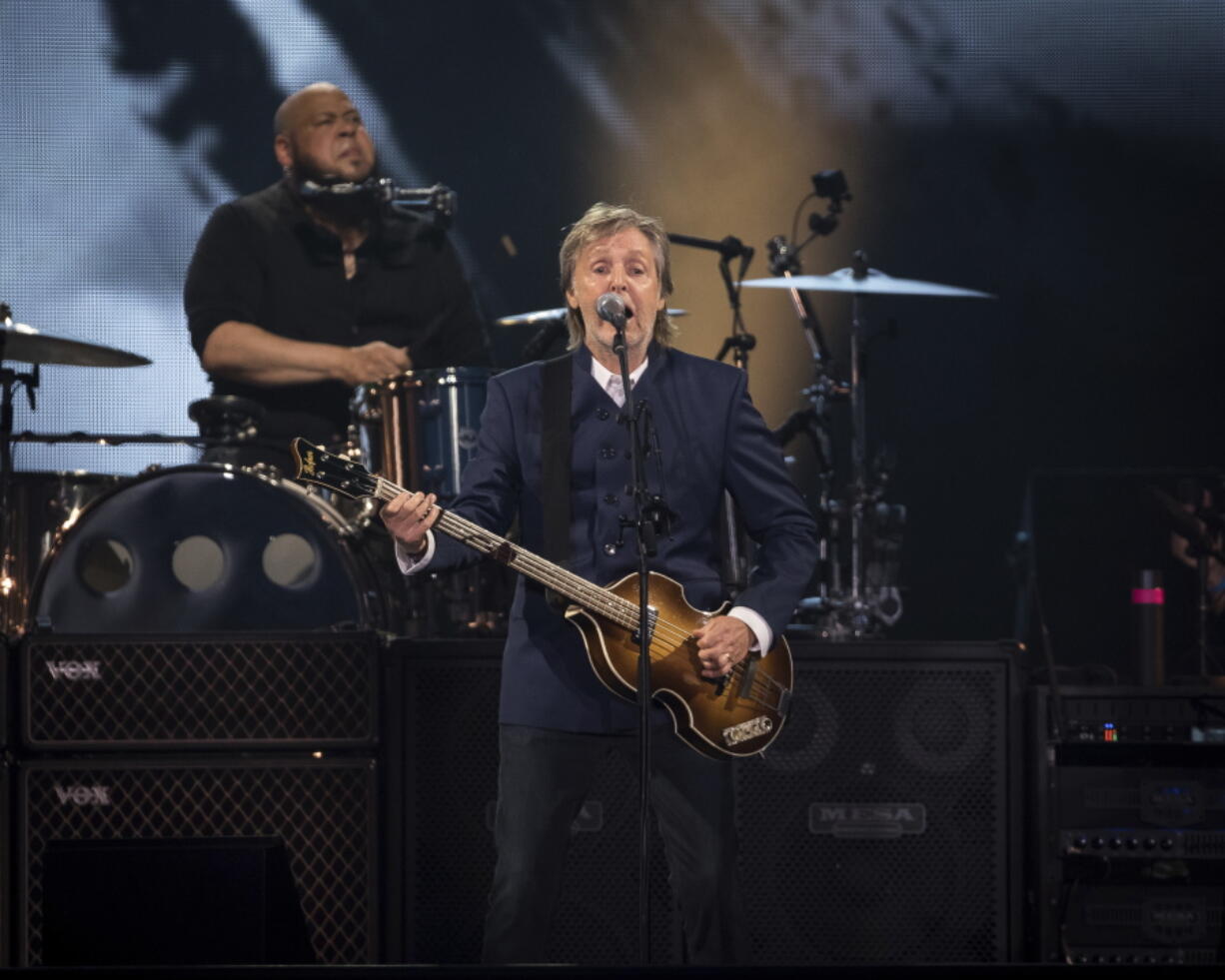 Paul McCartney performs during his "Got Back" tour Thursday, June 16, 2022, at MetLife Stadium in East Rutherford, N.J.