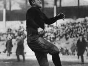 Jim Thorpe, famous all-around athlete who died on March 28, 1953 at Lomita, Calif., is shown during peak of his career in 1911-1912. Location unknown.