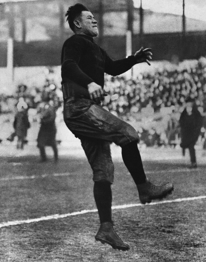 Jim Thorpe, famous all-around athlete who died on March 28, 1953 at Lomita, Calif., is shown during peak of his career in 1911-1912. Location unknown.