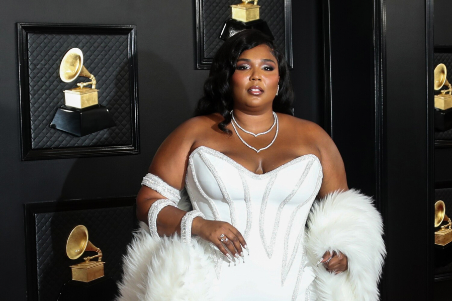 Lizzo arrives at the 62nd Grammy Awards at Staples Center in Los Angeles in January 2020. (Allen J.