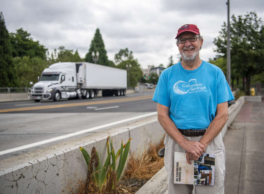 Tom Lineham poses for a portrait on West Mill Plain Boulevard. The roadway "is not known for its beauty or aesthetics," he said. "It's doesn't have a lot of charm.