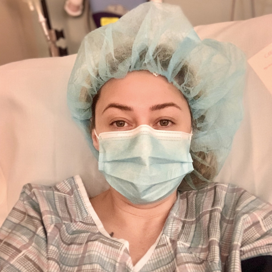 Julie Ann Nitsch is seen in a hospital in Texas before surgery to remove her fallopian tubes. Nitsch, a sexual assault survivor, says she chose sterilization  rather than risk getting pregnant by another rapist.