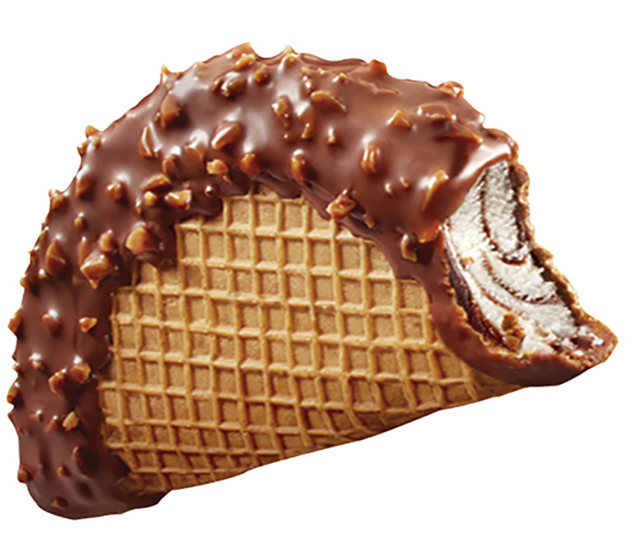 This undated photo provided by Unilever shows the Choco Taco. Klondike has announced it's discontinuing the ice cream treat. A Klondike brand representative said in an emailed statement, Monday, July 25, 2022, that the Choco Taco has been discontinued in both its 1 count and 4 count sizes.