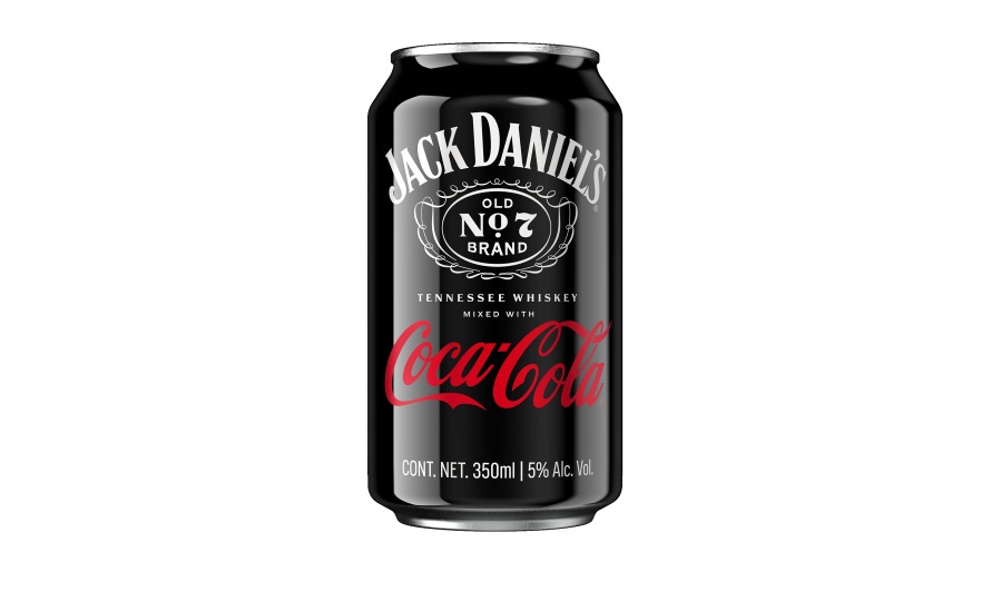 This image provided courtesy of Brown-Forman Corporation and The Coca-Cola Company shows a canned Jack and Coke. Coca-Cola Co. said Monday, June 13, 2022, it's partnering with Brown-Forman Corp., the maker of Jack Daniel's Tennessee Whiskey, to sell premixed cocktails. The canned Jack and Coke will be sold globally after a launch in Mexico late this year.
